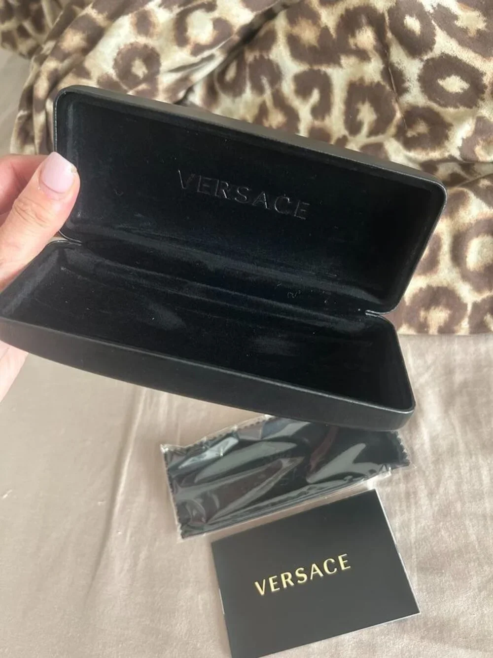 VERSACE BLACK HARD CASE FOR SUNGLASSES